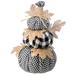 The Holiday Aisle® Country Check Leaf Pumpkin Stack in Black/Brown/White | 14 H x 7 W x 7 D in | Wayfair FC2DA98F4C364DB0A6F00B546C087560