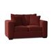 Latitude Run® Aceyn 64" Square Arm Loveseat w/ Reversible Cushions Wood/Polyester in Red | 38 H x 64 W x 39 D in | Wayfair FG-JAMI-L-ENT-BRI