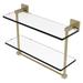 Orren Ellis Haranu 2 Piece Tiered Shelf w/ Towel Bar Glass/Metal in Yellow | 11.7 H x 16 W x 5.7 D in | Wayfair 9DE1CD8B27C7426EA11B11E7C1E6132D