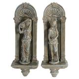 Ophelia & Co. 2 Piece Grecian Statue Wall Decor Set Ceramic in Gray | 16 H x 5.8 W x 3.2 D in | Wayfair 7C11A5A79D7D4F00BC0E8DFAACCA5385