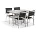 Sol 72 Outdoor™ Mckinnon Rectangular 4 - Person 49" Long Dining Set Stone/Concrete/Metal in White | Wayfair 741B38D3C99343F3ADF16EE9A372F13B