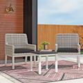 Sol 72 Outdoor™ Mckinnon Rattan 2 Seating Group w/ Cushions Synthetic Wicker/All - Weather Wicker/Wicker/Rattan in White | Wayfair