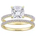 Stella Grace 14k Gold 2 Carat T.W. Lab-Created Moissanite & 1/4 Carat T.W. Diamond Engagement Ring Set, Women's, Size: 8.50, White