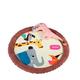 Baby Crawling Mats Diameter 140cm Baby Blanket Cotton Baby Play Gym Mat Playmat Activity Gym Floor Mat Round Carpet with Cute Animals 100% Natural Fabric (Animals)
