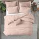 Kotton Culture Single Duvet Cover Set With Two Pillowcases 100% Egyptian Cotton Quilt Cover Set (140cm x 200cm) Luxurious Soft Sateen Cozy European Duvet Bedding Hotel Class Comforter Cover (Blush)