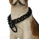 Heavy Duty Choke Cuban Chain Dog Collar for Large Dogs - 19 mm Extra Wide, Strong Steel Metal Links for Big Breeds - Rottweiler, Pitbull, Mastiff, Cane Corso, Doberman, Great Dane,Black,24inch/61cm