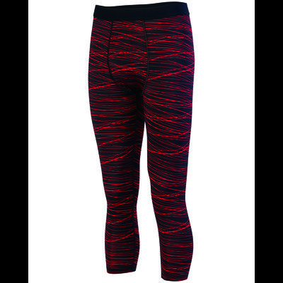 Augusta Sportswear 2619 Youth Hyperform Compression Calf-Length Tight in Black/Red Print size Large | Polyester/Spandex Blend