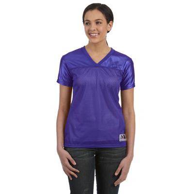 Augusta Sportswear 250 Women's Junior fit Stadium Replica Football Jersey T-Shirt in Purple size Large | Polyester