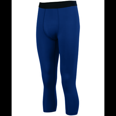 Augusta Sportswear 2619 Youth Hyperform Compression Calf Length Tight in Navy Blue size Medium | Polyester/Spandex Blend