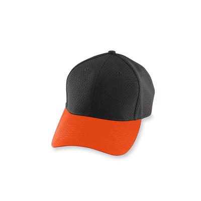Augusta Sportswear 6236 Youth Athletic Mesh Cap in Black/Orange | Polyester