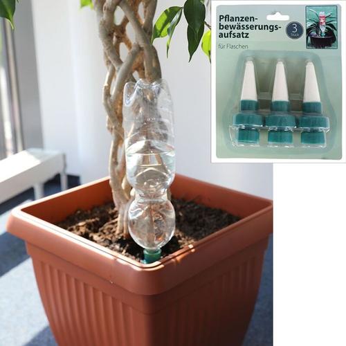 Buri - Pflanzenbewässerungsaufsatz 3er-Set Blumentopf Wasserspender Bewässerungssystem