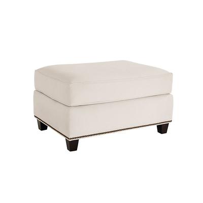 Tate Upholstered Storage Ottoman with Pewter Nailheads - Ballard Designs