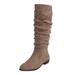 Women's The Shelly Wide Calf Boot by Comfortview in Dark Taupe (Size 10 1/2 M)