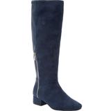 Wide Width Women's The Ivana Wide Calf Boot by Comfortview in Navy (Size 10 W)