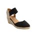 Extra Wide Width Women's The Abra Espadrille by Comfortview in Black (Size 11 WW)