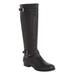 Women's The Janis Regular Calf Leather Boot by Comfortview in Black (Size 10 M)