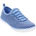 Wide Width Women's CV Sport Ariya Slip On Sneaker by Comfortview in French Blue (Size 9 W)