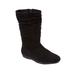 Women's The Aneela Wide Calf Boot by Comfortview in Black (Size 10 M)