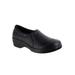 Wide Width Women's Tiffany Flats by Easy Street in Black Rose Embossed (Size 8 W)