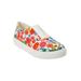 Extra Wide Width Women's The Maisy Sneaker by Comfortview in Gardenia Floral (Size 12 WW)