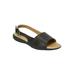 Extra Wide Width Women's The Adele Sling Sandal by Comfortview in Black (Size 12 WW)