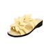 Wide Width Women's The Paula Slip On Sandal by Comfortview in Pale Yellow (Size 10 1/2 W)