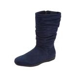 Extra Wide Width Women's The Aneela Wide Calf Boot by Comfortview in Navy (Size 10 1/2 WW)