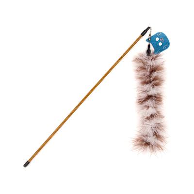 Touchdog Chasers and Teasers RED - Red Touchcat Tail-Feather Designer Wand Cat Teaser