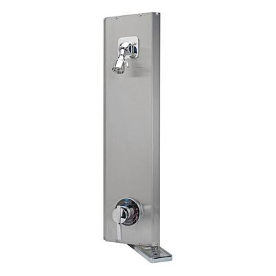 Zurn Elkay Z7500-CR Temp-Gard Aqua-Panel Stainless Steel Fixed Spray Corner Institutional Shower Unit - 2.5 GPM