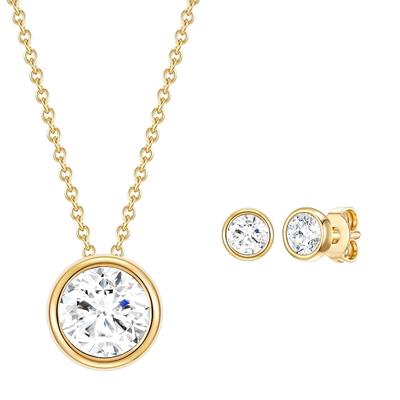 Rafaela Donata Schmuckset Gelbvergoldet verziert mit Kristallen von Swarovski® 10,6 mm Damen