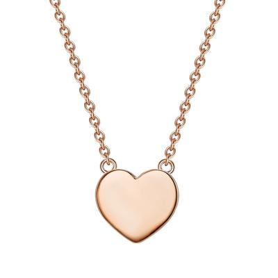 Glanzstücke München - Halskette Herz Sterling Silber in Roségold Ketten 1 ct Damen