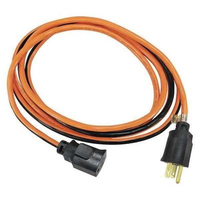 ZORO SELECT 52NY13 SJTW Locking Outdoor Extension Cord, 14 AWG 1 Outlet, 5-15R,