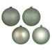 Vickerman 661659 - 6" Gray Mint 4 Finish Ball Christmas Christmas Tree Ornament (4 Pack) (N591540BX)