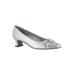 Women's Waive Pump by Easy Street® in Silver Satin (Size 8 1/2 M)