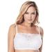 Plus Size Women's Lace Wireless Cami Bra by Comfort Choice in White (Size 40 DDD)