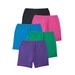Plus Size Women's Cotton Boxer 5-Pack by Comfort Choice in Bright Pack (Size 12) Panties