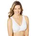 Plus Size Women's Meryl Cotton Front-Close Wireless Bra by Leading Lady in White (Size 50 A/B)