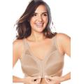 Plus Size Women's Front-Close Satin Wireless Bra by Comfort Choice in Nude (Size 48 C)