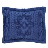 Georgia Chenille Sham by BrylaneHome in Blue (Size KING) Pillow