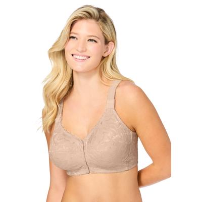 Plus Size Women's Front Close Wireless Posture Bra by Comfort Choice in Nude (Size 52 G)