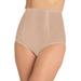 Plus Size Women's High-Waist Power Mesh Shaping Brief by Secret Solutions in Nude (Size 5X) Shapewear