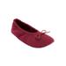 Wide Width Women's The Ana Ballerina Slipper by Comfortview in Deep Claret (Size M W)