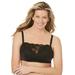 Plus Size Women's Lace Wireless Cami Bra by Comfort Choice in Black (Size 42 DD)