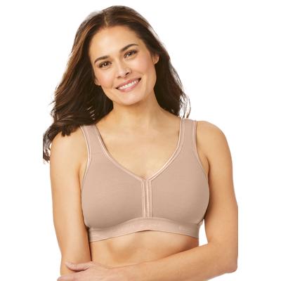 Plus Size Women's Wireless Back-Close Lounge Bra by Comfort Choice in Nude (Size 42 D)