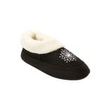 Wide Width Women's The Snowflake Slipper by Comfortview in Black (Size M W)