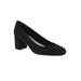 Women's Proper Pumps by Easy Street® in Black Super Suede (Size 9 1/2 M)