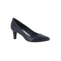 Extra Wide Width Women's Pointe Pump by Easy Street® in Navy (Size 9 WW)