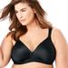 Plus Size Women's Brigitte Lace Wireless T-Shirt Bra 5215 by Leading Lady in Black (Size 40 B)