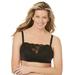 Plus Size Women's Lace Wireless Cami Bra by Comfort Choice in Black (Size 44 DDD)