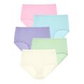 Plus Size Women's Cotton Brief 5-Pack by Comfort Choice in Pastel Pack (Size 16) Underwear